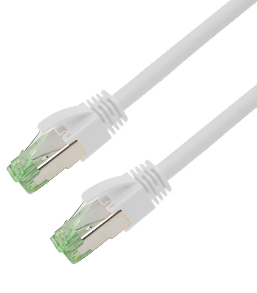 TPE Patchkabel Cat 6a S/FTP   Nambo - weiß - 0,3 m, High Quality