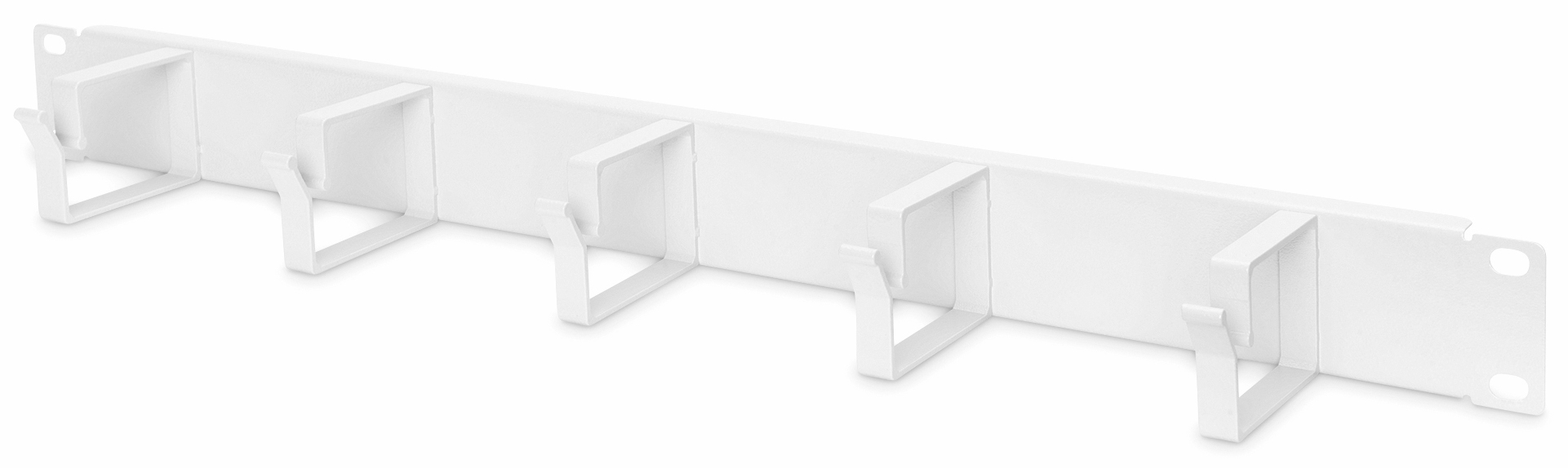 Rangierpanel 19" 1HE  grau    mit 5 Kabelbügeln Metall