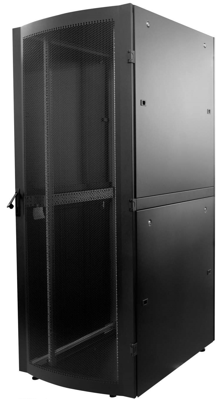 26 HE Serverschrank 19" Premium Line, Rahmen Aluminium, schwarz, Flatpack