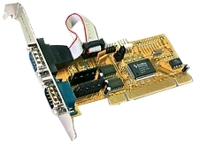 PCI-Karte, 2 x seriell RS232  mit 2x FIFO 16C950, 32-Bit