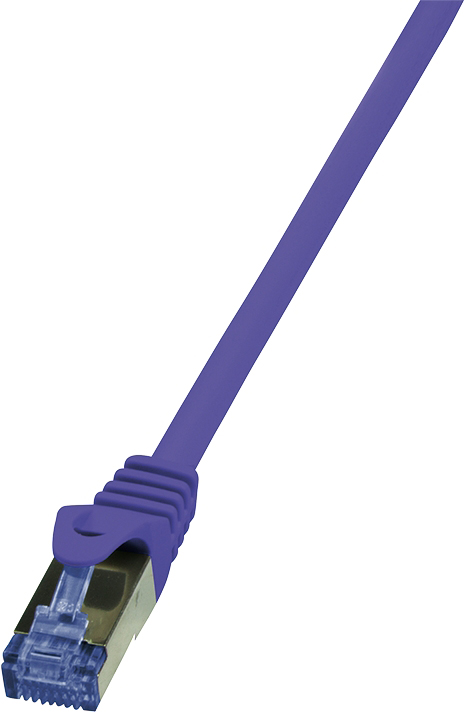 Patchkabel PrimeLine, Cat.6A, S/FTP, violett, 0,25 m