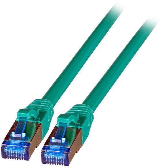 Patchkabel S/FTP TPE superflex Cat.6A RJ45 St. grün - 0,25 m