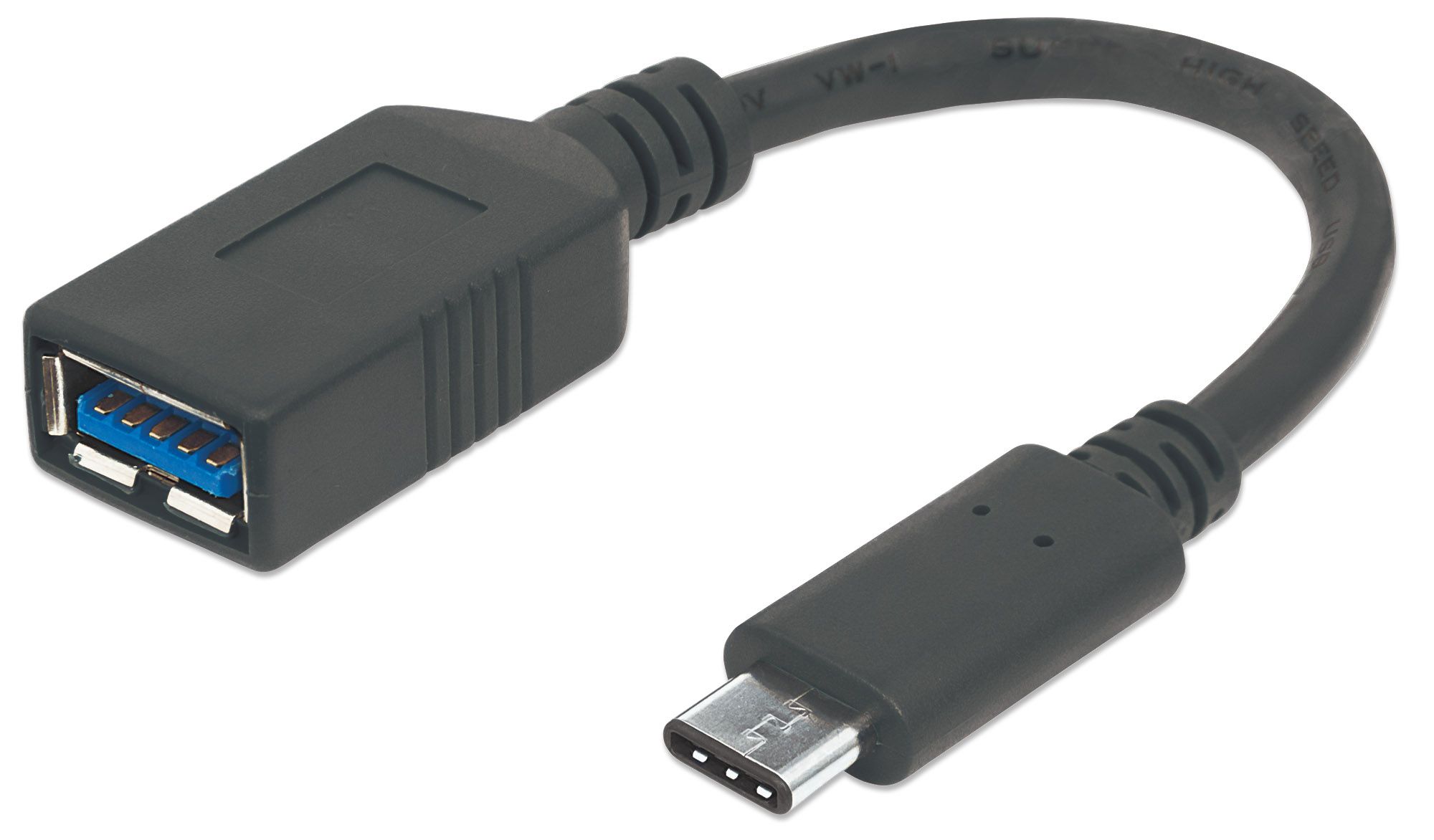 USB 3.0 Adapter, Type-C  St. - A Bu., 3A, 5GB mit 15 cm Kabel