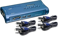 KVM-Switch-4 Wege  TK-407K    1 Benutzer USB/4 PC USB