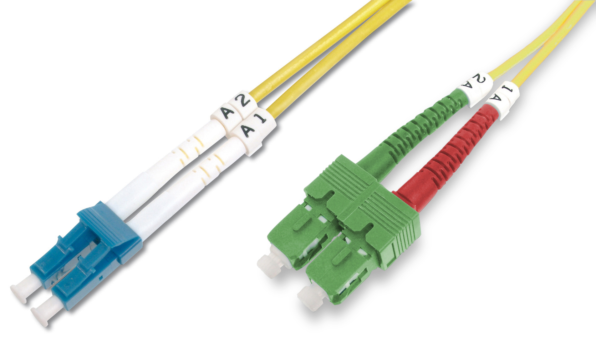 Patchkabel  2E9/125 duplex    SC APC 8°/LC,  1,0 m