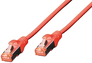 Patchkabel S/FTP    1,0 m     RJ45 St. 1:1  rot; Cat. 6
