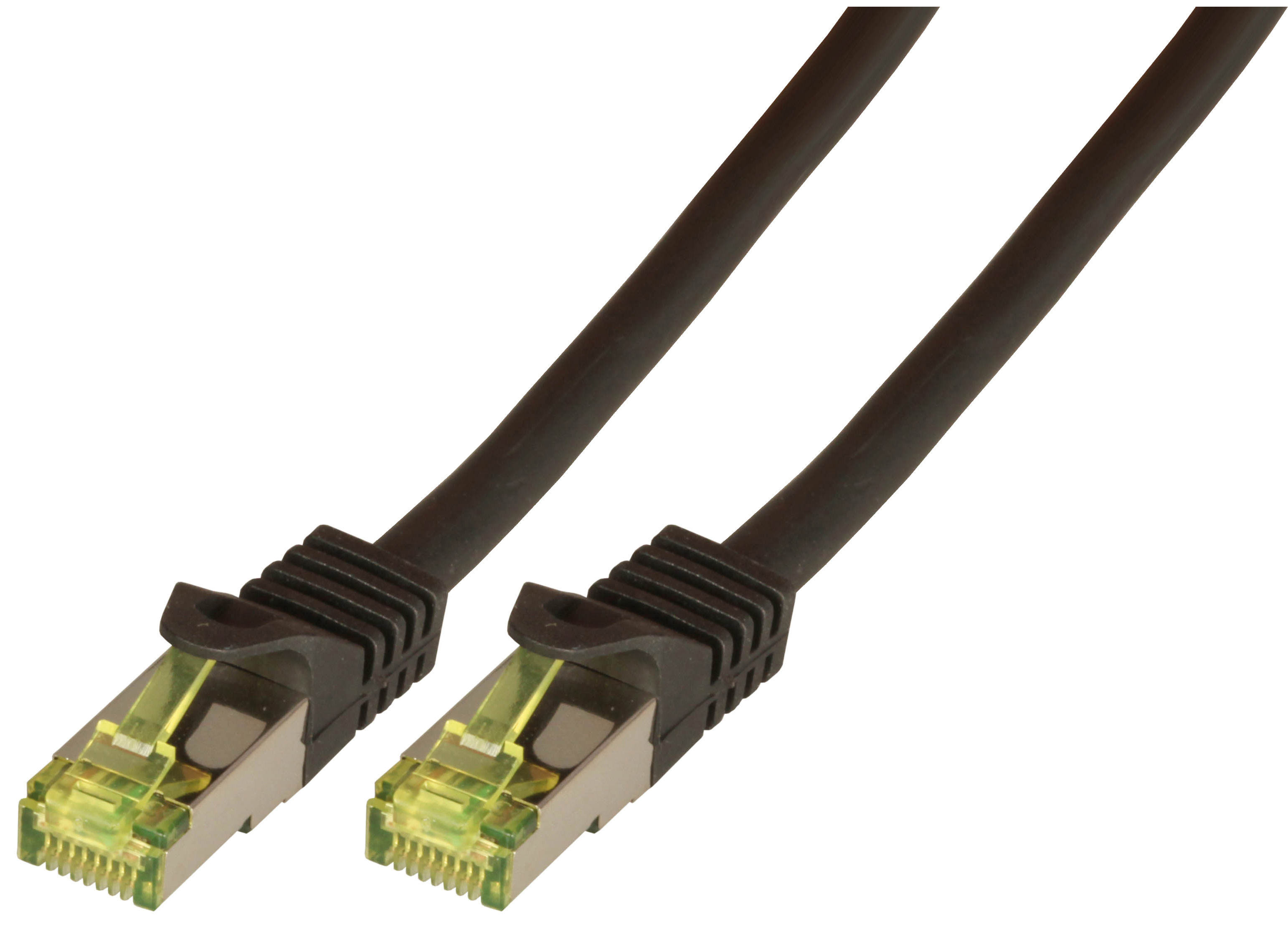 Patchkabel S/FTP  1,0 m Cat.6ARJ45 St. schwarz, Klippschutz