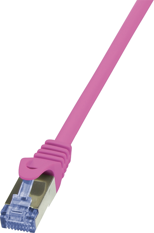 Patchkabel PrimeLine, Cat.6A, S/FTP, magenta, 0,5 m