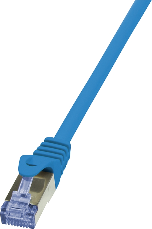 Patchkabel PrimeLine, Cat.6A, S/FTP, blau, 0,5 m