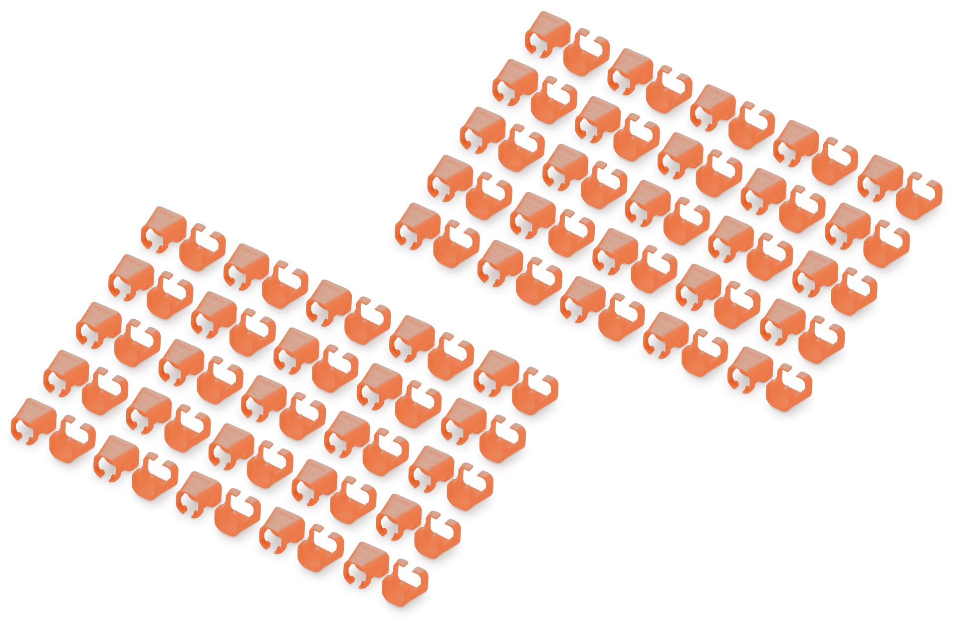 Farbclips für RJ45 Stecker Farbe orange, 100 Stk. Packung