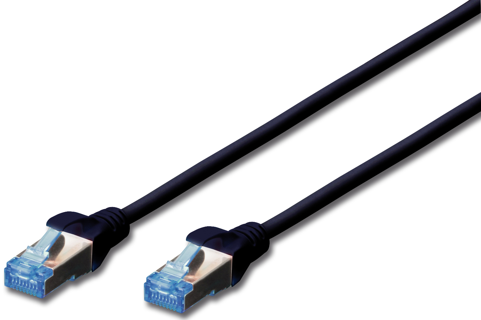 Patchkabel SF/UTP  3,0 m      RJ45 St. 1:1  schwarz; Cat. 5e