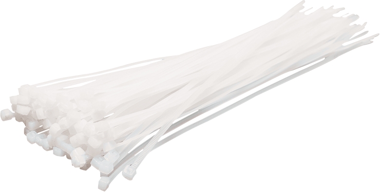 Kabelbinder, transparent, B=2,5 mm, L=200 mm, VP 100 Stk.