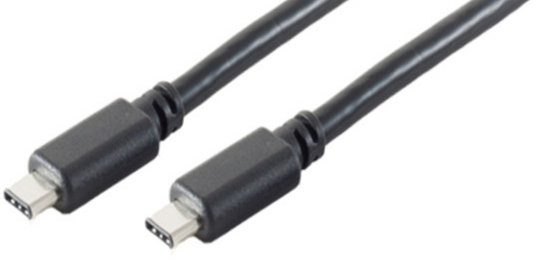 USB 3.1 Anschlusskabel Gen2, Type-C St. - Type-C St., 1,5 m, 3A, 10GB, sw