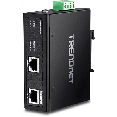 Industrie DIN Rail Gigabit PoE+ Injektor, Powerbudget 30 Watt, TI-IG30