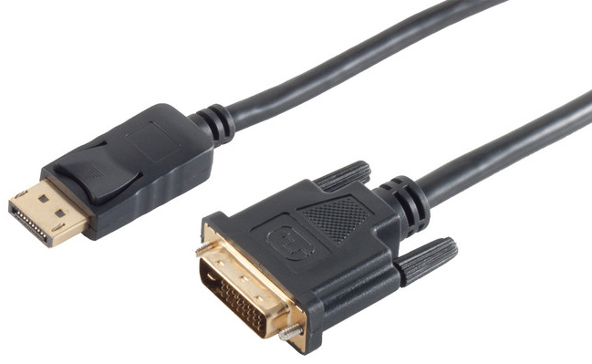 DisplayPort Adapterkabel DP-St. / DVI 24+1 St., 5 m, mit vergoldeten Kontakten