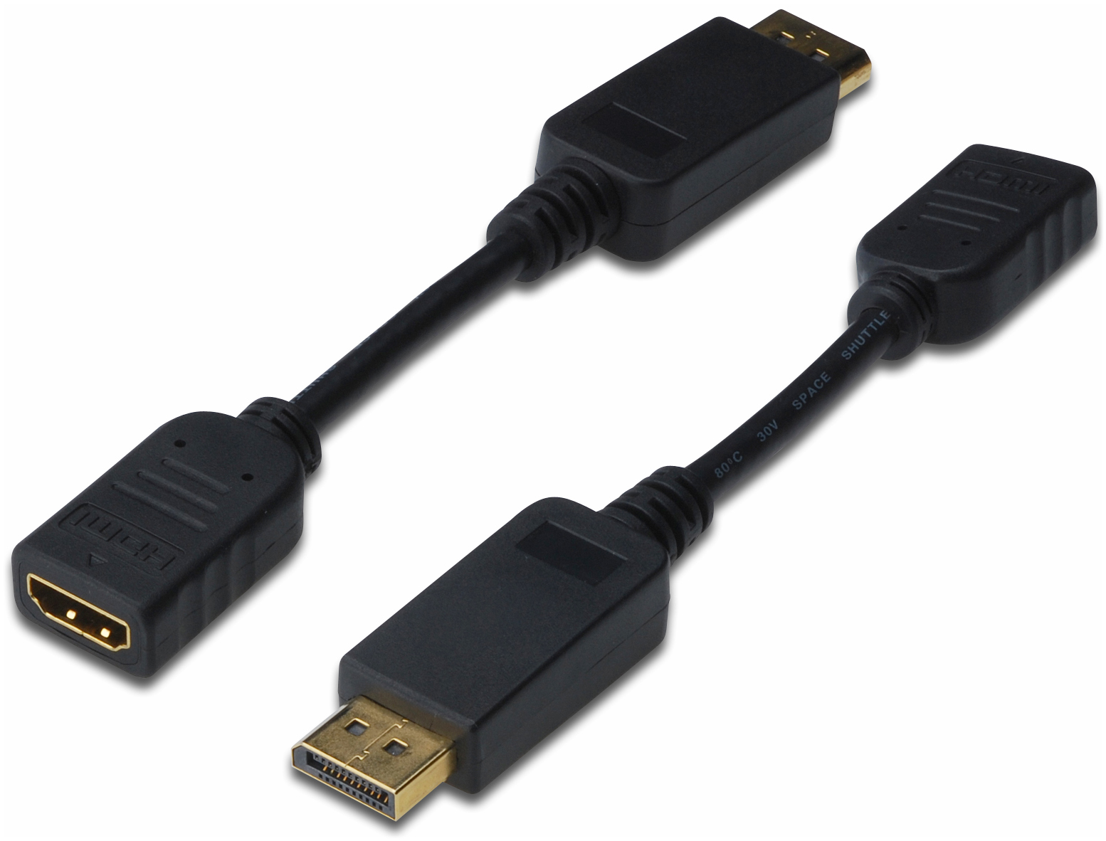 DisplayPort Adapterkabel 0,15mDP-St. / HDMI Typ A Bu.