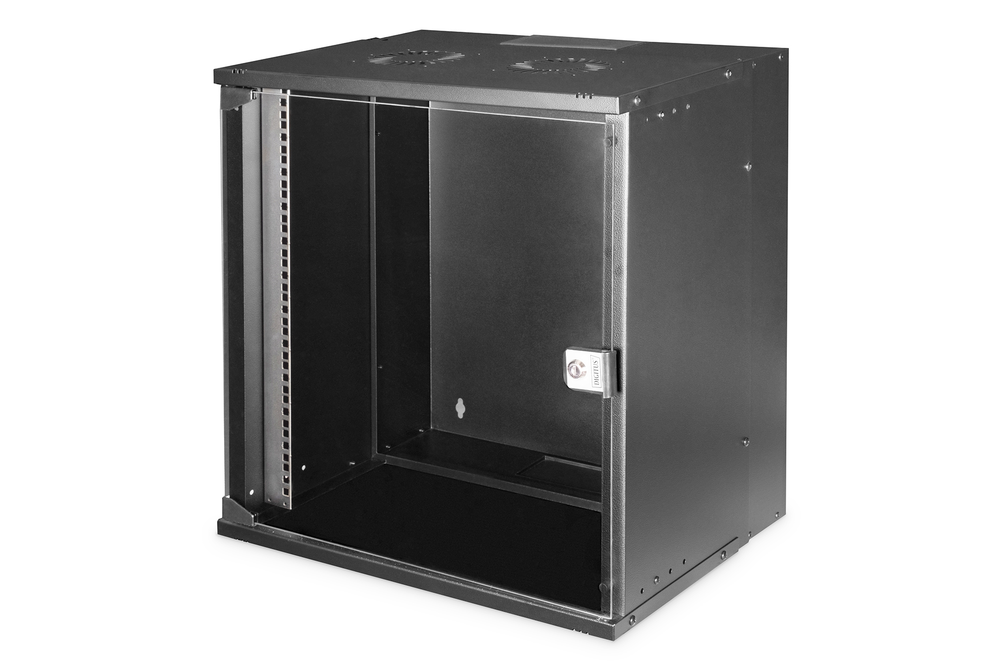 19" 12HE Wandgehäuse, SOHO PRO 595 x 540 x 400 mm, schwarz