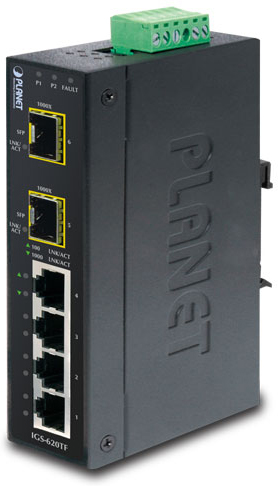 4+2 Port Gigabit Industrie Switch, IP30, IGS-620TF