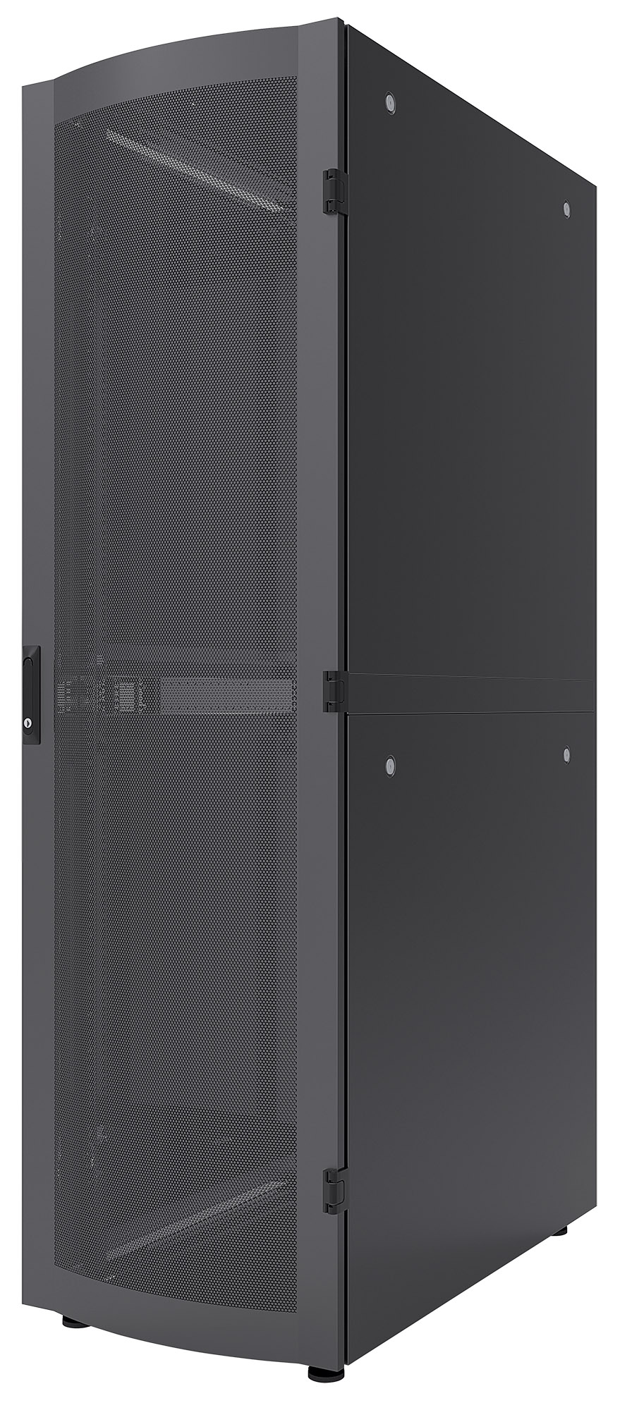 42 HE Serverschrank 19" , Stahlrahmen, schwarz, Flatpack