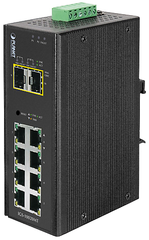 8+2 Port Gigabit Industrie Switch, IP30, IGS-10020MT