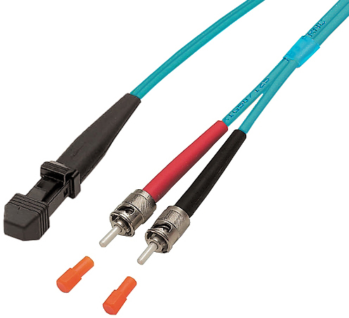Patchkabel  50/125 duplex OM3 2 x ST / MT-RJ         15,0 m