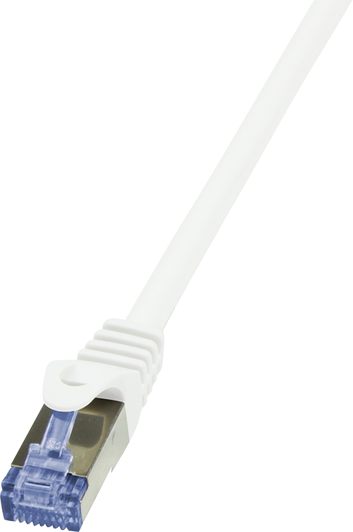 Patchkabel PrimeLine, Cat.6A, S/FTP, weiß, 0,5 m