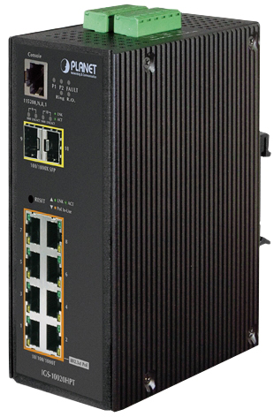 8+2 Port Gigabit Industrie PoE+ Switch, IP30, IGS-10020HPT
