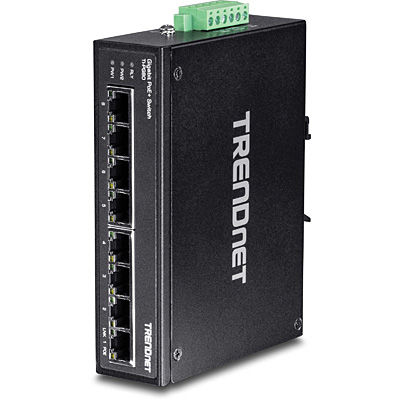 8 Port Gigabit Industrie PoE+ Switch, IP30, TI-PG80