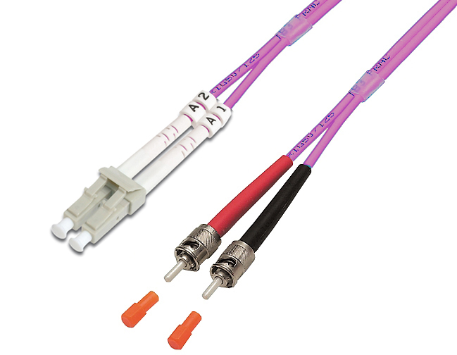 Patchkabel   50/125 duplex OM42 x LC / 2 x ST         5,0 m