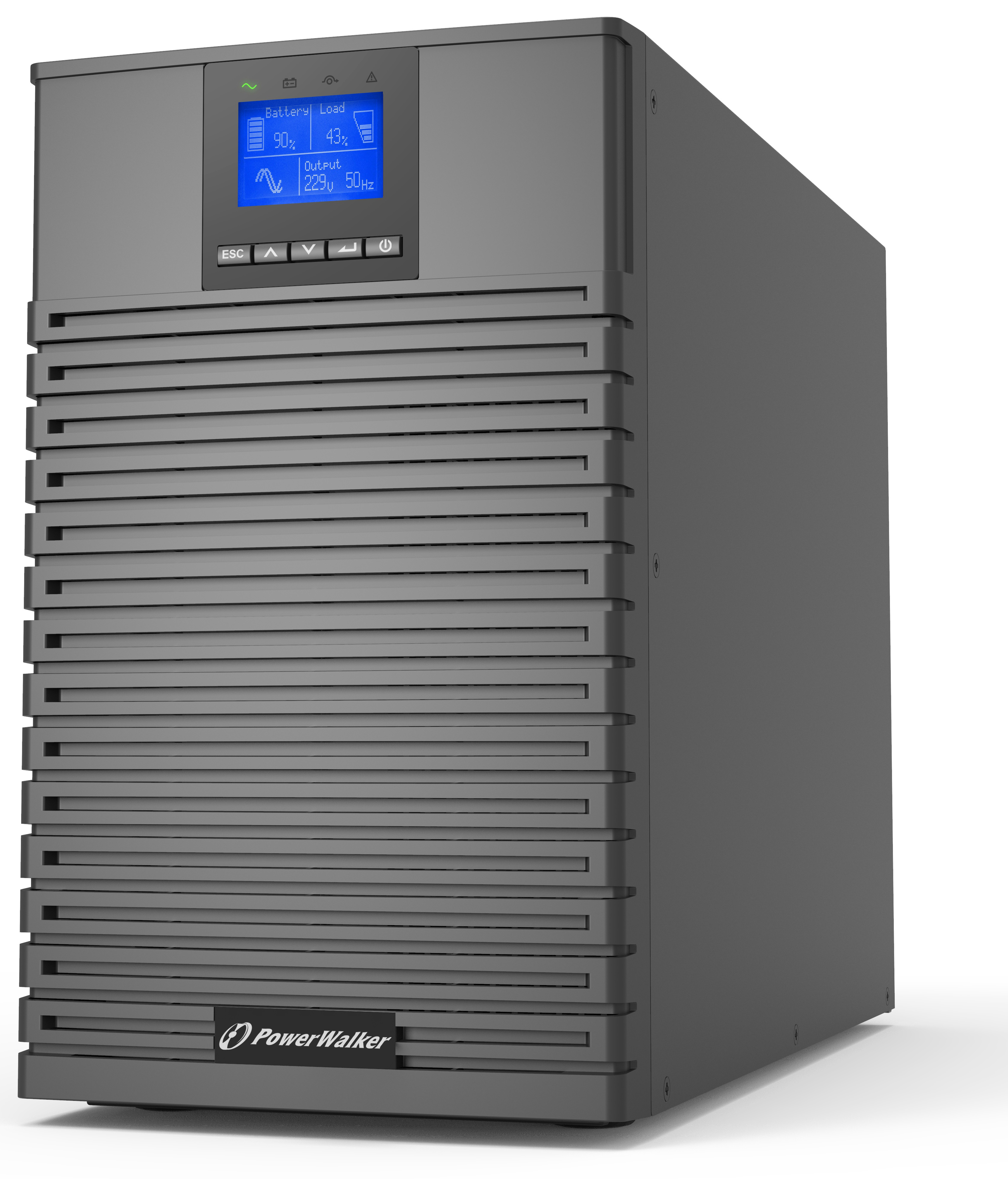 Online USV PowerWalker VFI ICT IoT, Reiner Sinus, LCD Display, USB u. RS232