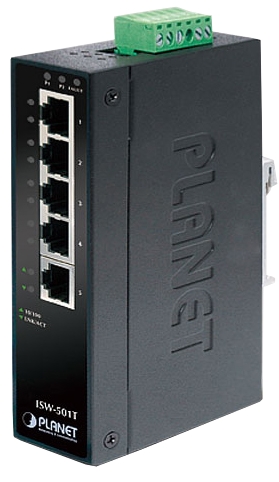 5 Port Fast Ethernet Industrie Switch, IP30,  ISW-501T