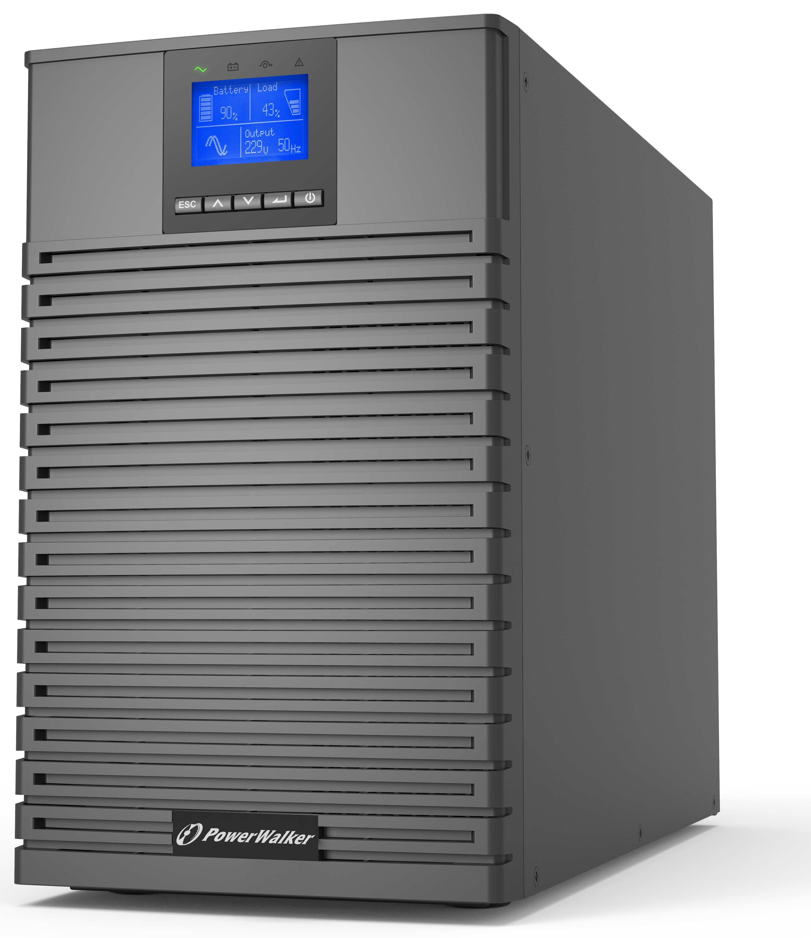 Online USV PowerWalker VFI ICT IoT, Reiner Sinus, LCD Display, USB u. RS232