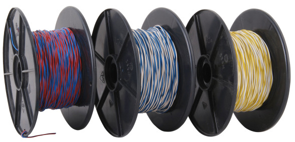YV 2 x 0,5 / 0,9  weiss/rot   Rolle a 100m