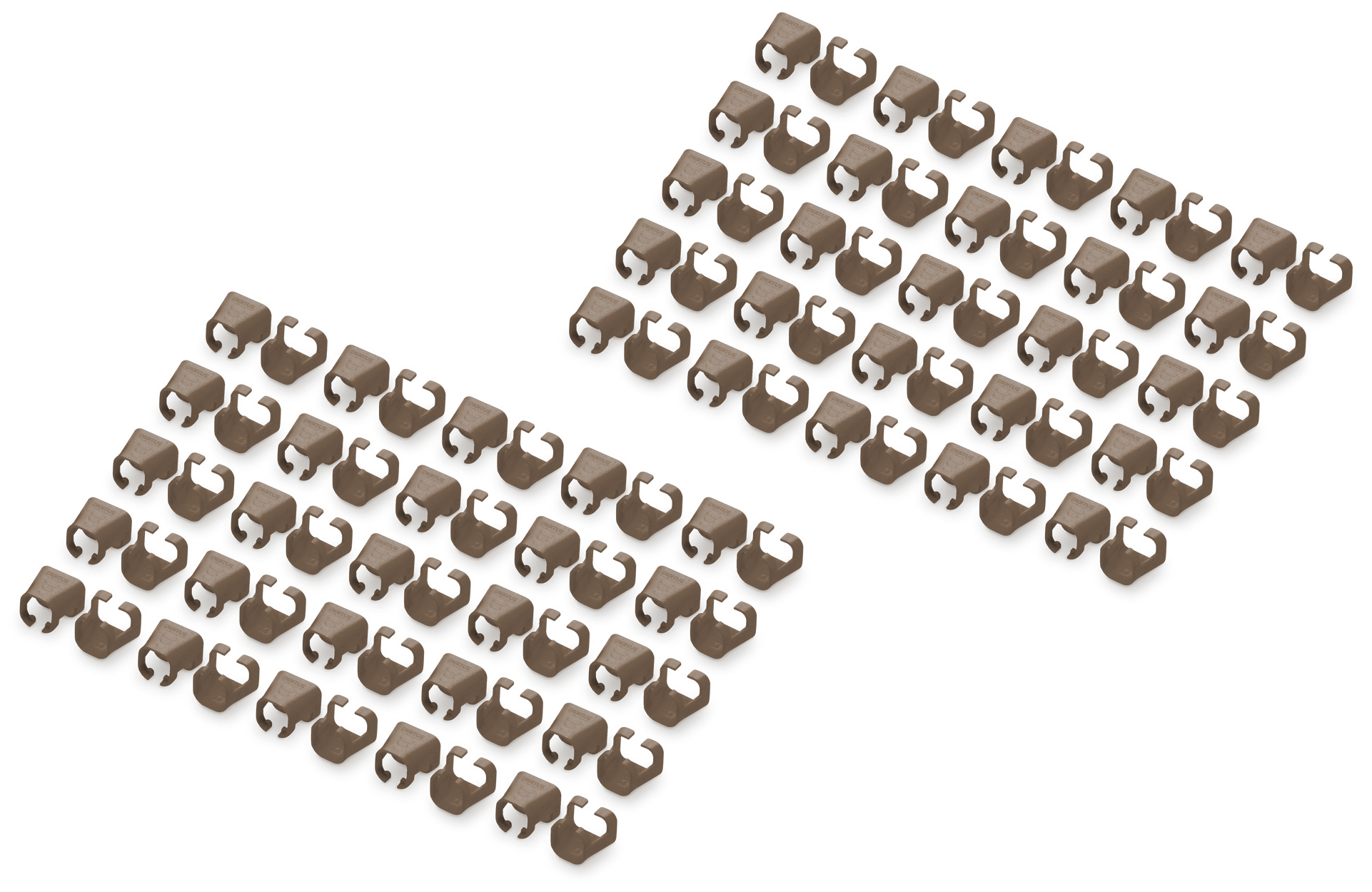 Farbclips für RJ45 Stecker Farbe braun, 100 Stk. Packung
