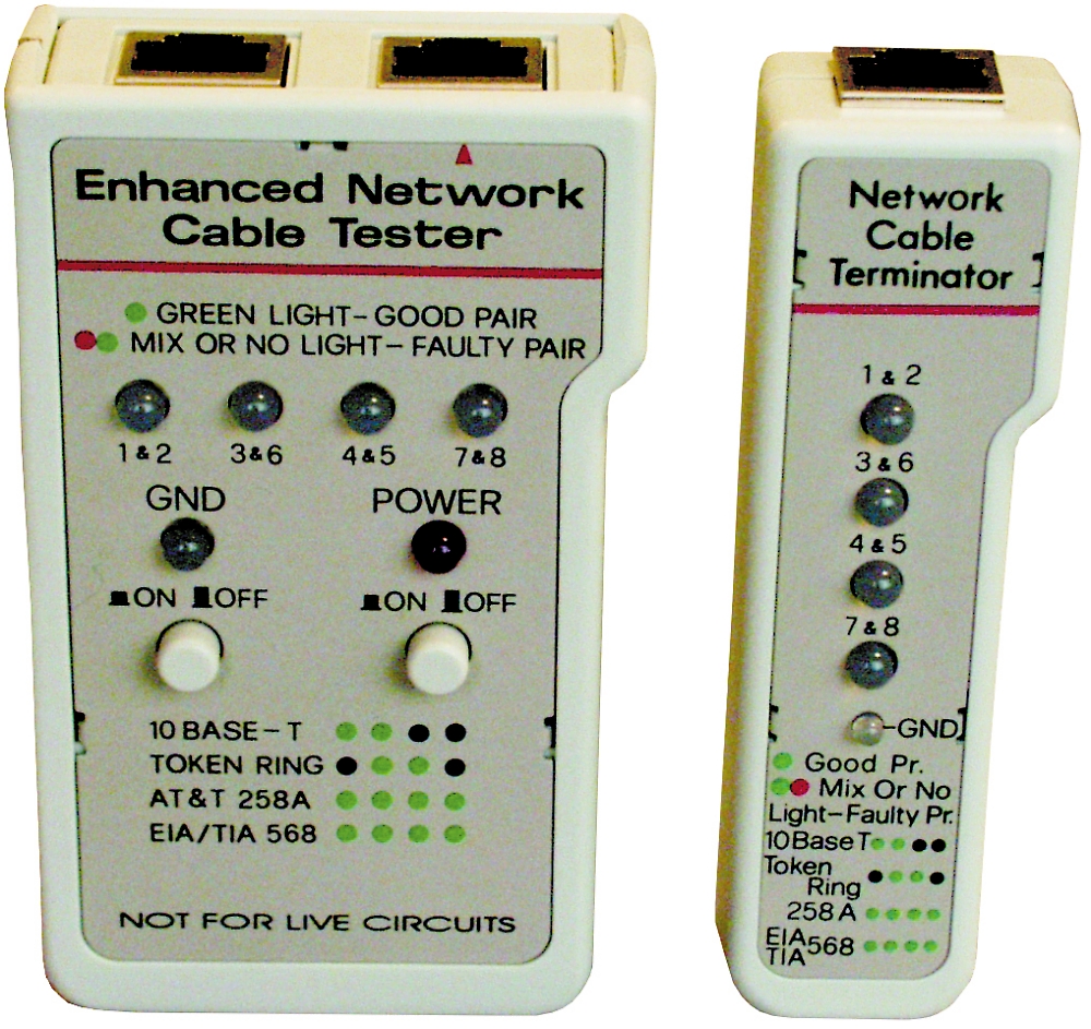 Durchgangsprüfer RJ-45 STP    inkl. Remote-Adapter