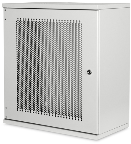 12 HE Wandschrank 19", unmontiert, perforierte Fronttür, 540x400mm (BxT)