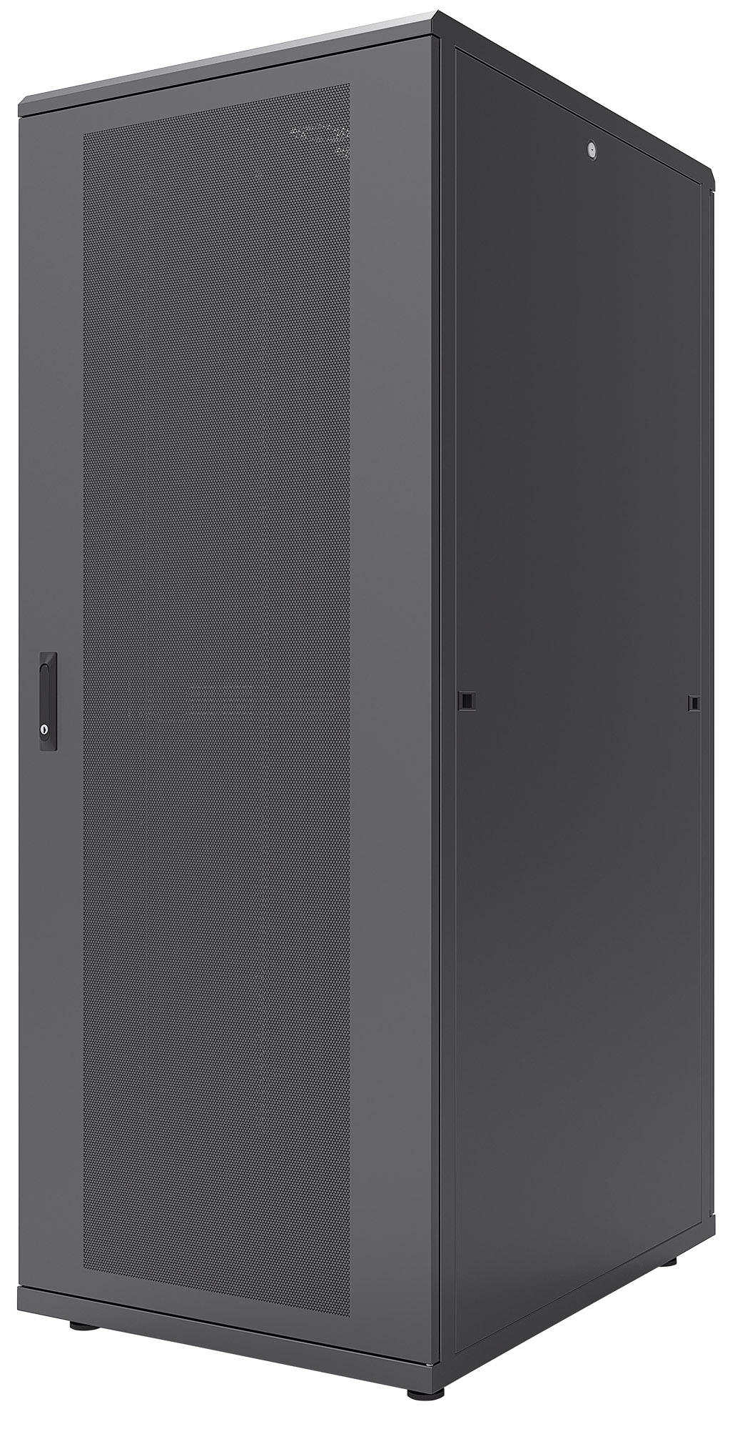 42 HE Serverschrank 19" , Stahlrahmen, schwarz, Flatpack