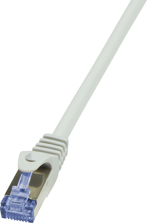 Patchkabel PrimeLine, Cat.6A, S/FTP, grau, 0,25 m