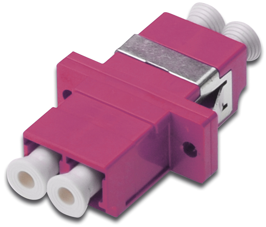 LWL-Kupplung  LC/LC, duplex   Multimode OM4 pink