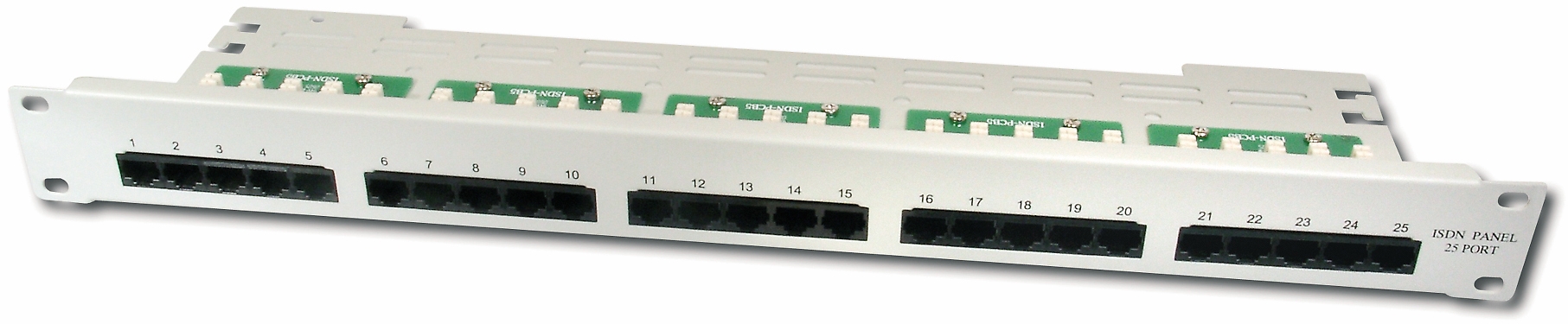 Patchpanel 19"  25 Port  1HE  ISDN  4-fach belegt
