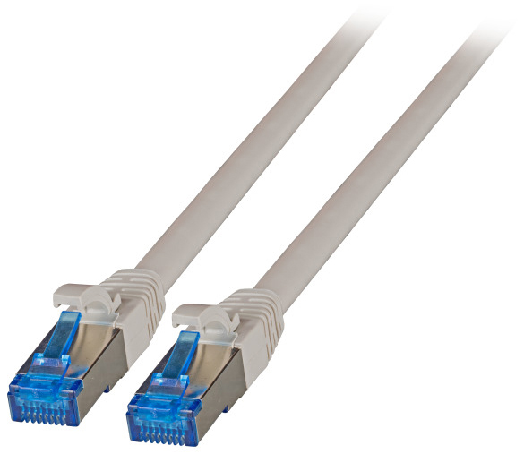 Patchkabel S/FTP TPE superflex Cat.6A RJ45 St. grau - 0,25 m