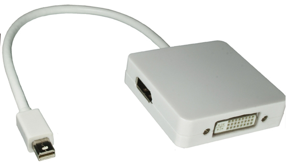 Mini DisplayPort Adapter 0,2 mMini DP St. auf HDMI / DVI Bu.