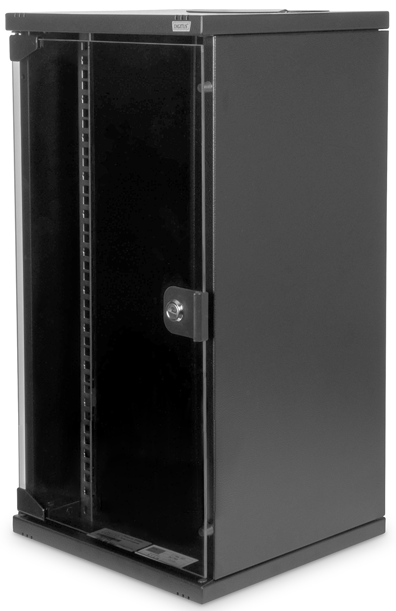12 HE Wandschrank 10", schwarz, Größe (HxBxT): 592x312x300 mm