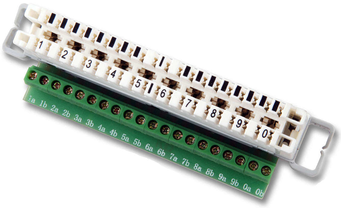 LSA-Adapter                   Trennleiste/Schraubklemme