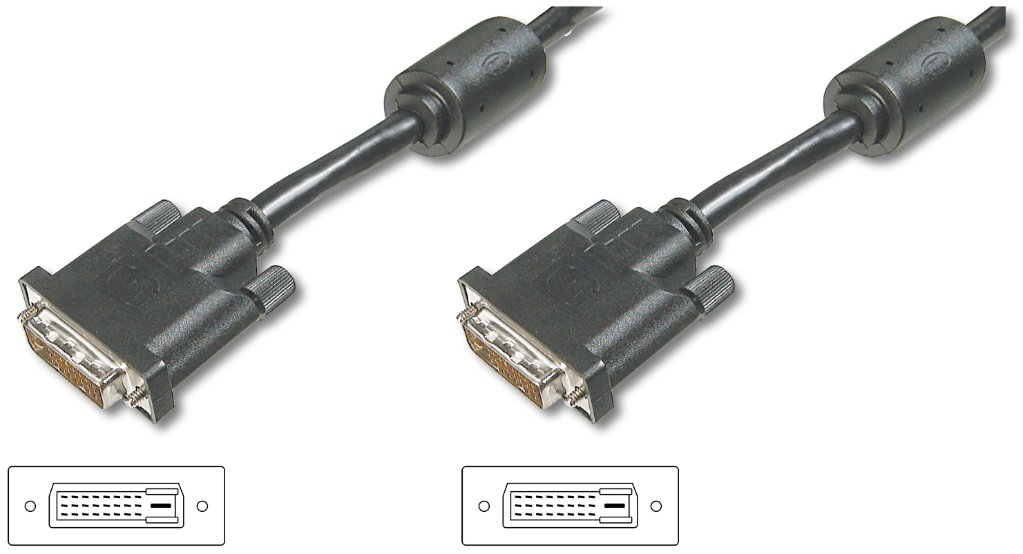 DVI Kabel 24+1 St/St     3,0 mmit Ferritkern