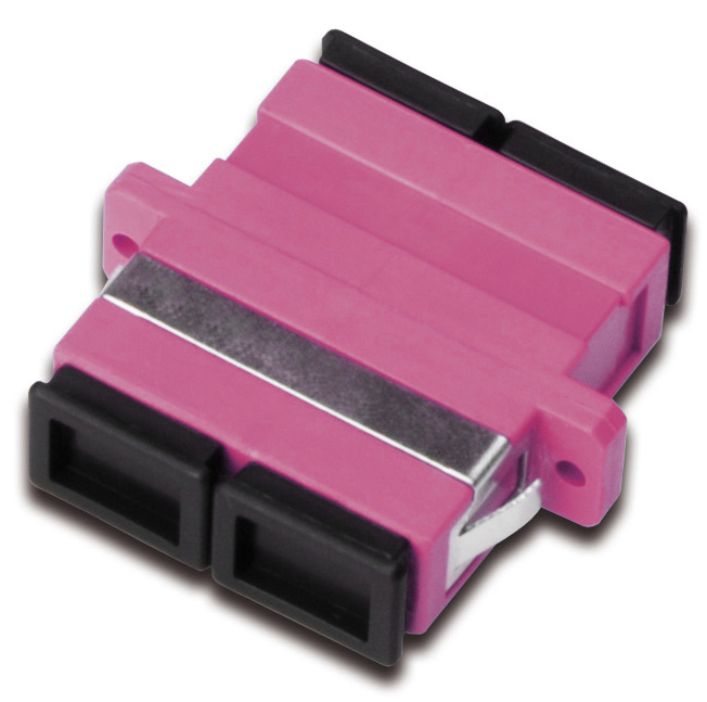 LWL-Kupplung  SC/SC  duplex   Multimode OM4 - pink