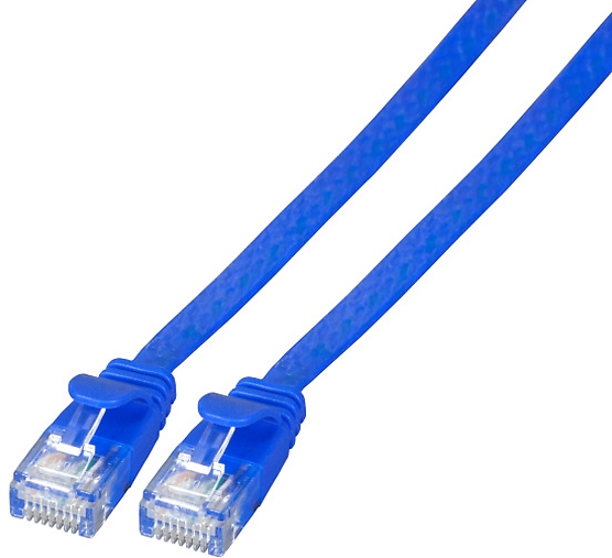 Flach-Patchkabel U/FTP  1,5 m blau, Cat. 6A