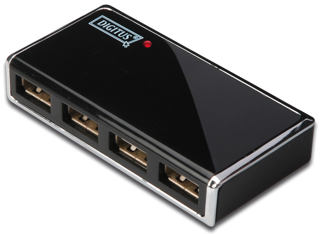 USB-HUB  4-fach, USB 2.0      4 x A-Buchse