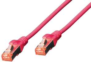 Patchkabel S/FTP    2,0 m     RJ45 St. 1:1  magenta; Cat. 6