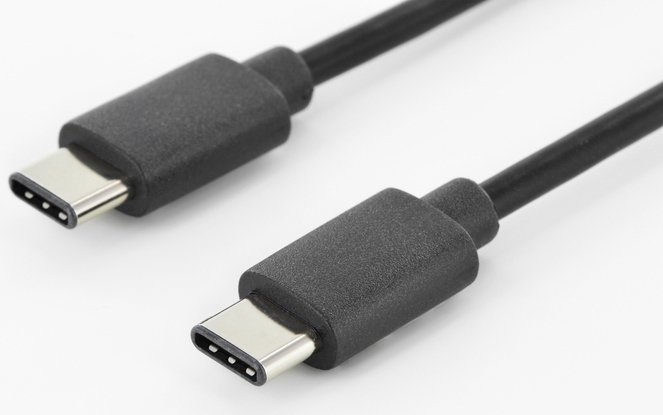 USB 2.0 Anschlusskabel, Type-C St. - Type-C St., 1.8m, 3A, 480MB, sw